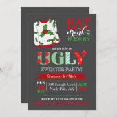 醜いセータークリスマスパーティーシャルボード 招待状 (正面/裏面)