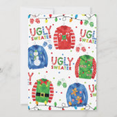 醜いセータークリスマスパーティータッキーベストホリデイ 招待状 (裏面)