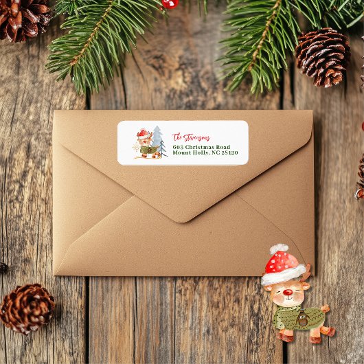 醜いセータークリスマスパーティーディアグリーティング ラベル