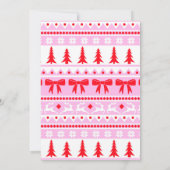 醜いセータークリスマスパーティートナカイとホリー 招待状 (裏面)