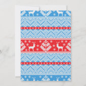 醜いセータークリスマスパーティートナカイクリスマスツリー 招待状 (裏面)