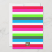 醜いセータークリスマスパーティーブライトストライプ 招待状 (裏面)