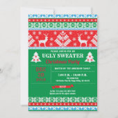 醜いセータークリスマスパーティーホリデーカクテル 招待状 (正面)