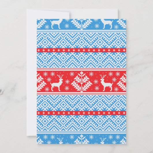 醜いセータークリスマスパーティーホリデーカクテル 招待状 (裏面)