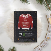 醜いセータークリスマスパーティーモダンホリデーパーティー 招待状