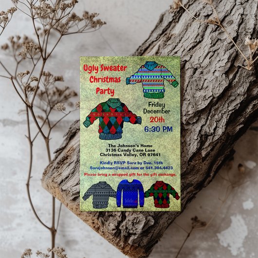 醜いセータークリスマスパーティーレコレタカラーズ， ZPR 招待状