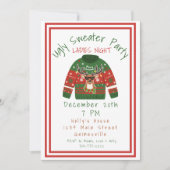 醜いセータークリスマスパーティーレディースナイト 招待状 (正面)