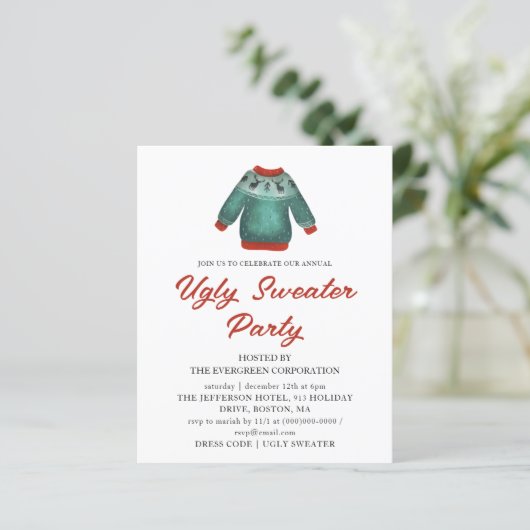 醜いセータークリスマスパーティー予算招待状 (スタンド正面)