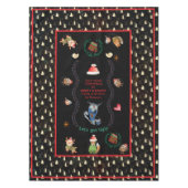 醜いセータークリスマスパーティー北欧動物 テーブルクロス (正面)