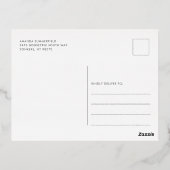 醜いセータークリスマスパーティー金ゴールド 箔シーズンポストカード (裏面)