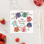 醜いセータークリスマスパーティー おもしろい スタンダードカクテルナプキン (インサイチュ)