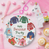 醜いセータークリスマスパーティー おもしろい ペーパープレート (パーティー)