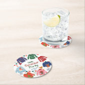 醜いセータークリスマスパーティー おもしろい ラウンドペーパーコースター (インサイチュ)