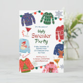 醜いセータークリスマスパーティー おもしろい 招待状 (スタンド正面)