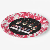 醜いセータークリスマスパーティー ペーパープレート (アングル)