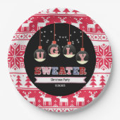醜いセータークリスマスパーティー ペーパープレート (正面)