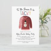 醜いセータークリスマスパーティー 招待状 (スタンド正面)