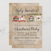 醜いセータークリスマスパーティー 招待状 (正面/裏面)