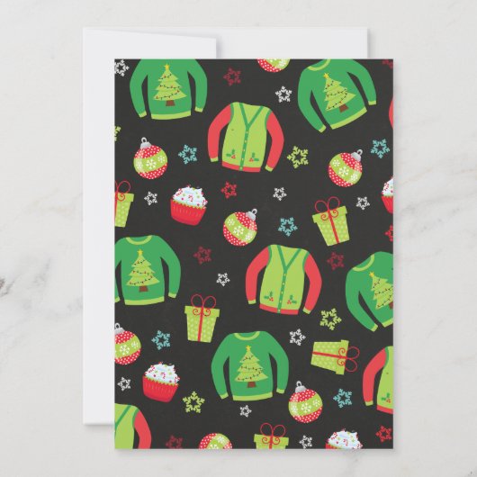 醜いセータークリスマスパーティー 招待状 (裏面)