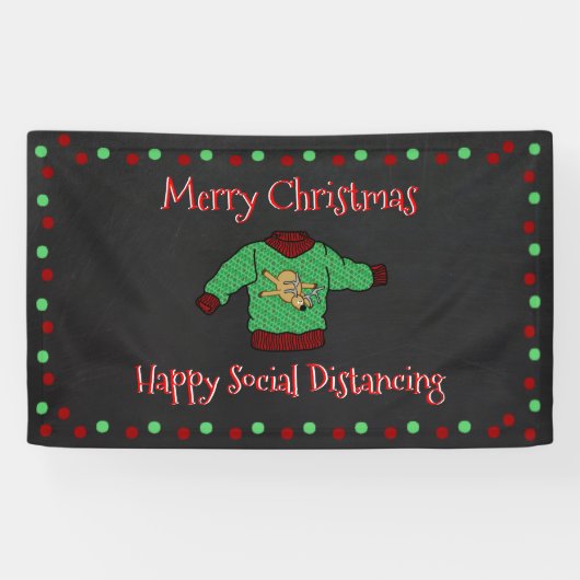 醜いセータークリスマスパーティー 横断幕 (横)
