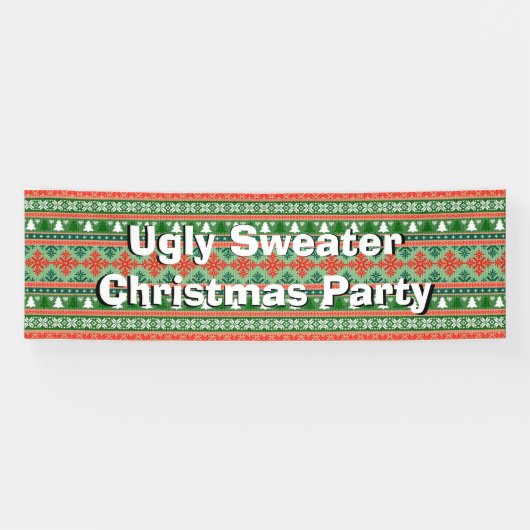 醜いセータークリスマスパーティー 横断幕 (横)