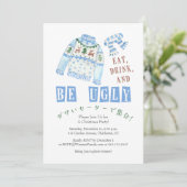 醜いセータークリスマスブルー素朴ウォーター 招待状 (スタンド正面)