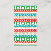 醜いセータークリスマスベビーシャワーおむつラッフル エンクロージャーカード (裏面)