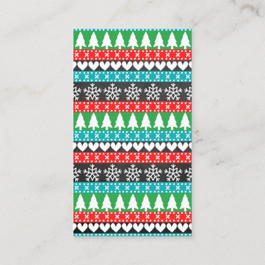 醜いセータークリスマスベビーシャワーおむつラッフル エンクロージャーカード (裏面)