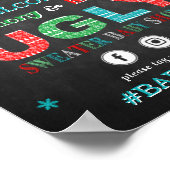 醜いセータークリスマスベビーシャワーウェルカム ポスター (角)