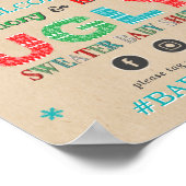 醜いセータークリスマスベビーシャワーウェルカム ポスター (角)