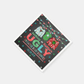 醜いセータークリスマスベビーシャワー スタンダードカクテルナプキン (角)