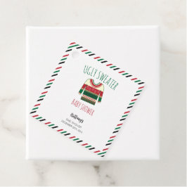 醜いセータークリスマスベビーシャワー フェイバータグ