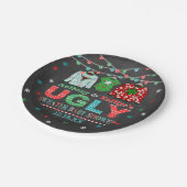 醜いセータークリスマスベビーシャワー ペーパープレート (アングル)