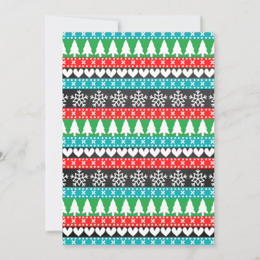 醜いセータークリスマスベビーシャワー 招待状 (裏面)