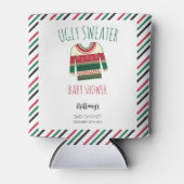 醜いセータークリスマスベビーシャワー 缶クーラー (正面)