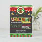 醜いセータークリスマスホリデーパーティー招待状 招待状 (スタンド正面)