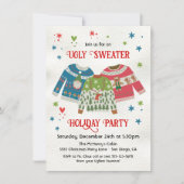 醜いセータークリスマスホリデーパーティー 招待状 (正面)