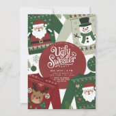 醜いセータークリスマスホリデーパーティー 招待状 (正面)