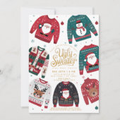 醜いセータークリスマスホリデーパーティー 招待状 (正面)