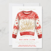 醜いセータークリスマスホリデーパーティー 招待状 (正面)