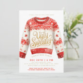醜いセータークリスマスホリデーパーティー 招待状 (スタンド正面)