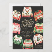 醜いセータークリスマスホリデーパーティー 招待状 (正面)