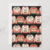 醜いセータークリスマスホリデーパーティー 招待状 (裏面)