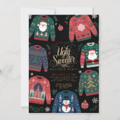 醜いセータークリスマスホリデーパーティー 招待状 (正面)