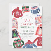 醜いセータークリスマスホリデーパーティー 招待状 (正面)