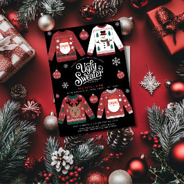 醜いセータークリスマスホリデーパーティー 招待状