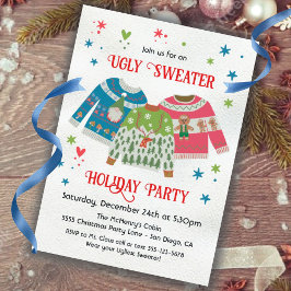 醜いセータークリスマスホリデーパーティー 招待状