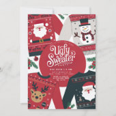 醜いセータークリスマスホリデーパーティー 招待状 (正面)