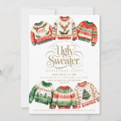 醜いセータークリスマスホリデーパーティー 招待状 (正面)