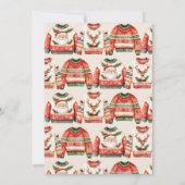 醜いセータークリスマスホリデーパーティー 招待状 (裏面)